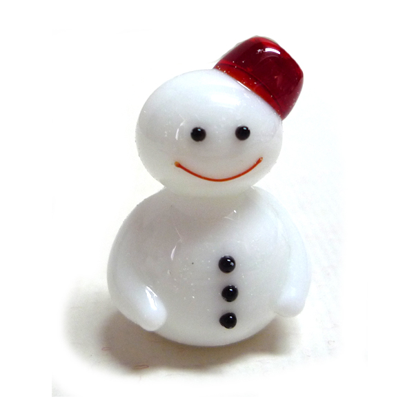 ガラス細工 ユキダルマL レッド (3個パック) | ゆめ画材