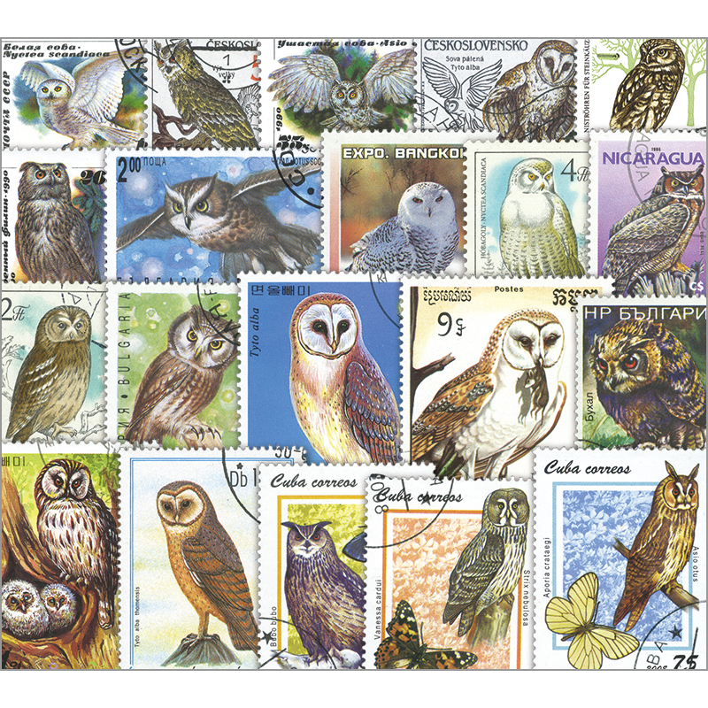 切手・趣味の通信販売｜スタマガネット フクロウ 100種: 外国切手