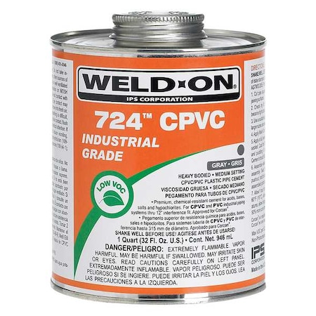 Weld-On CPVC Gray Heavy Bodied Pint 14184 | Zoro