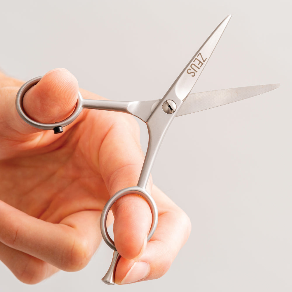 Zeus Handmade German Stainless Steel Scissors in Leather Pouch | Zeus