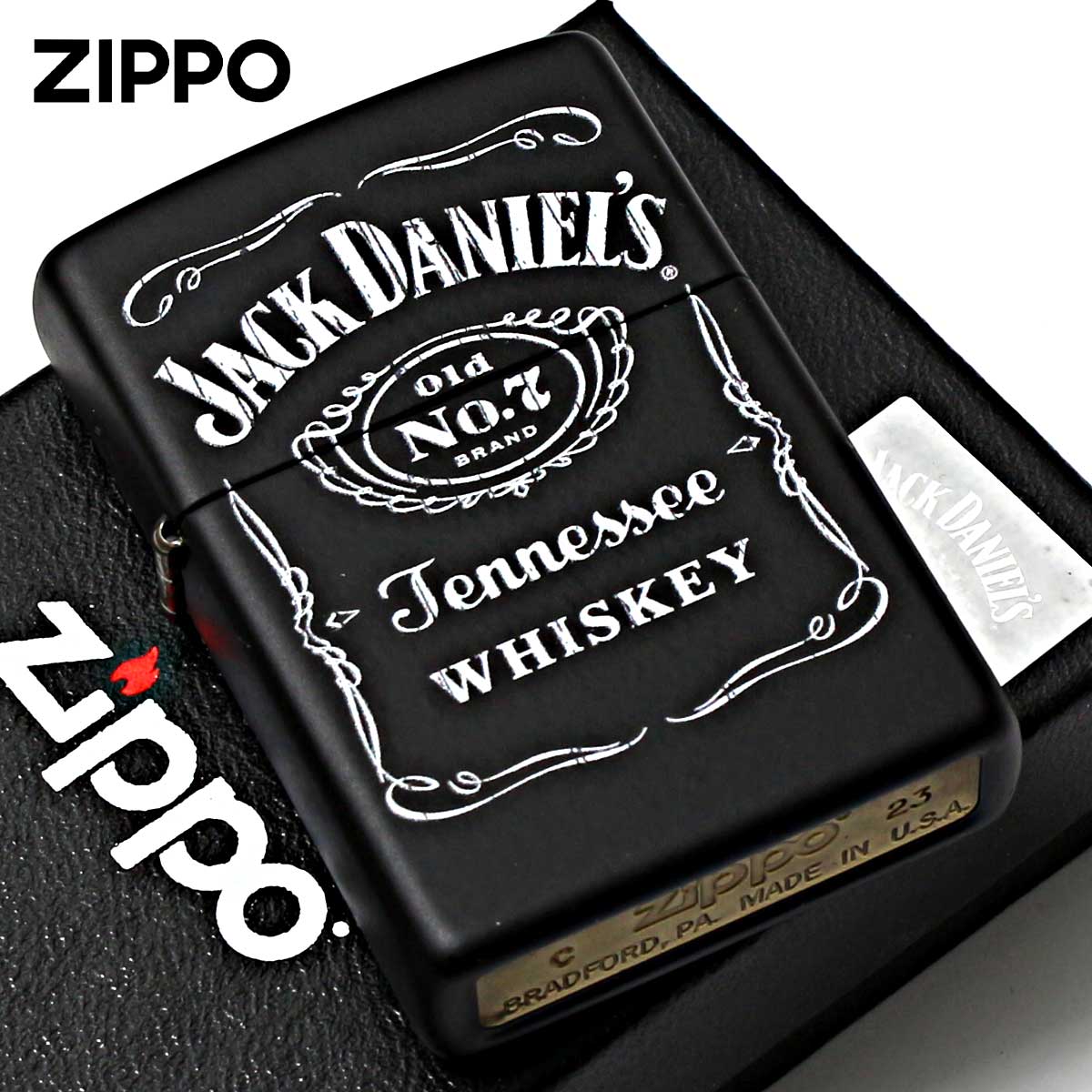 Zippo ジッポー ジャックダニエル ブラックマット 酒 Jack Daniel's