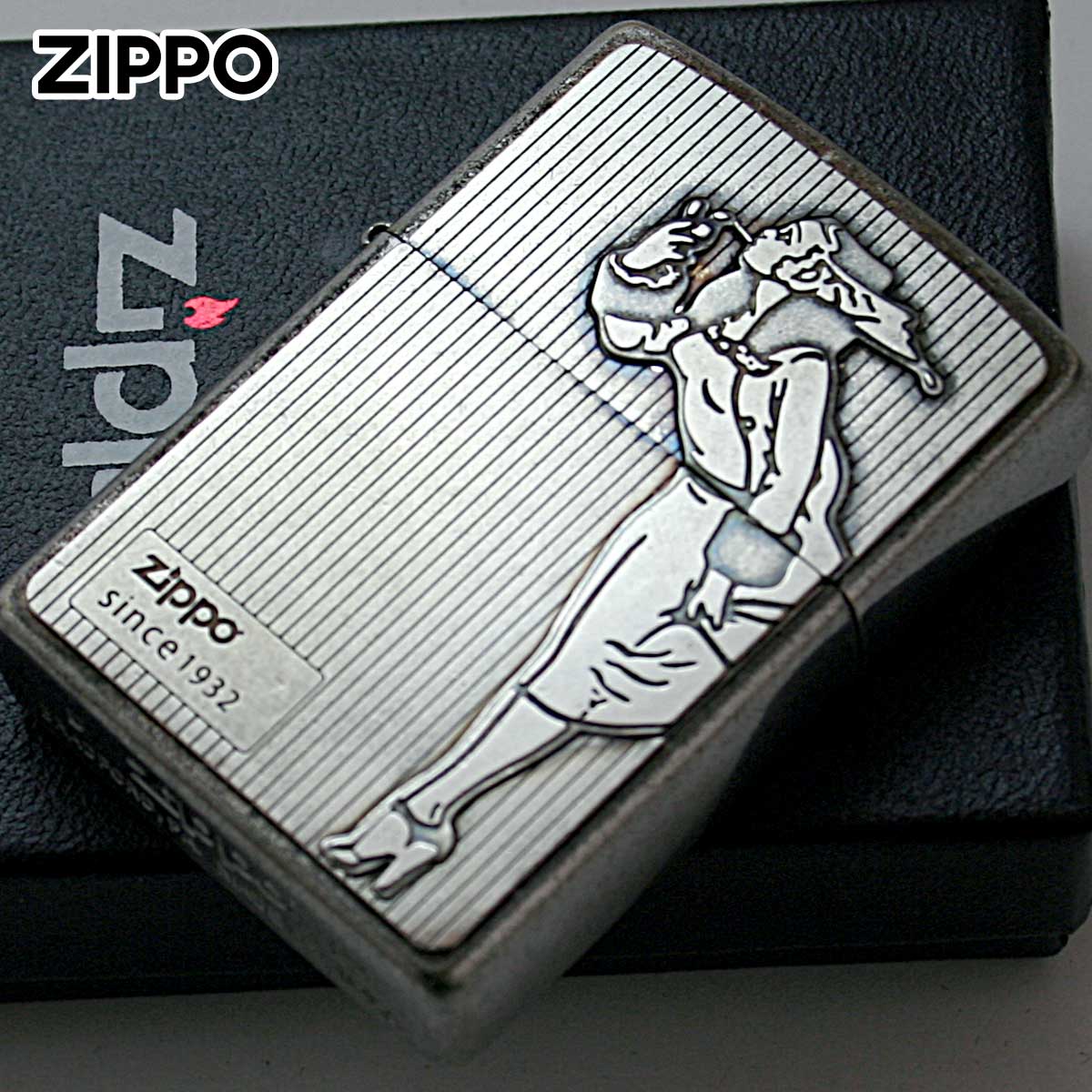 Zippo ジッポー Windy ウインディ アンテーク風 クラッシクメタル
