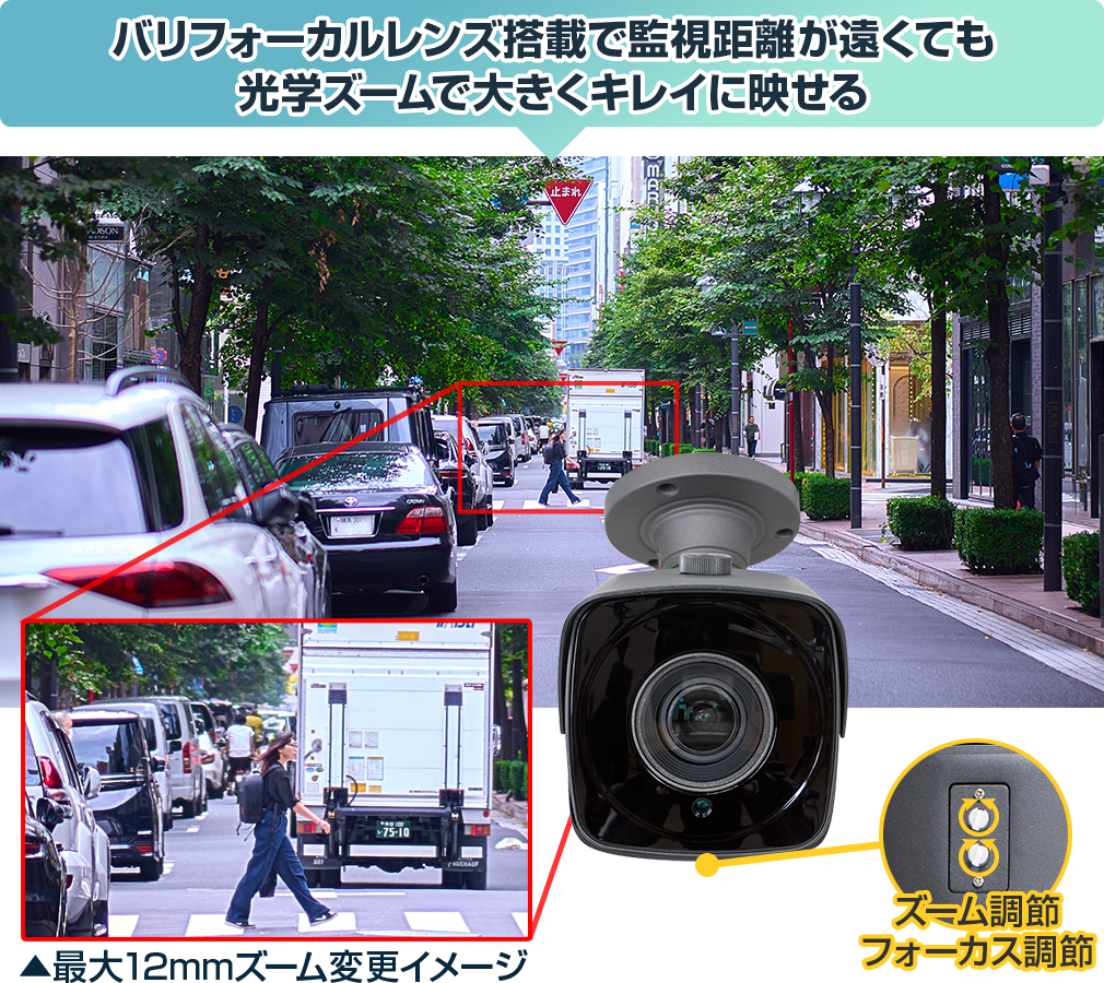 高画質500万画素録画機(WTW-DA344G)とAHDカメラのAHDレコーダーのフル