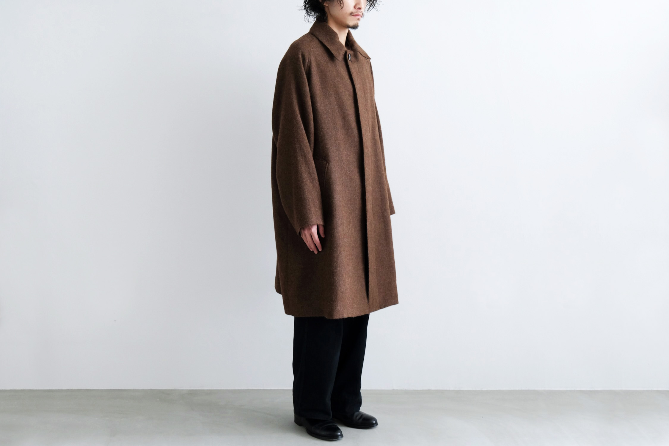 NATURAL NEP 二重織 BALMACAAN COAT - WUNDER