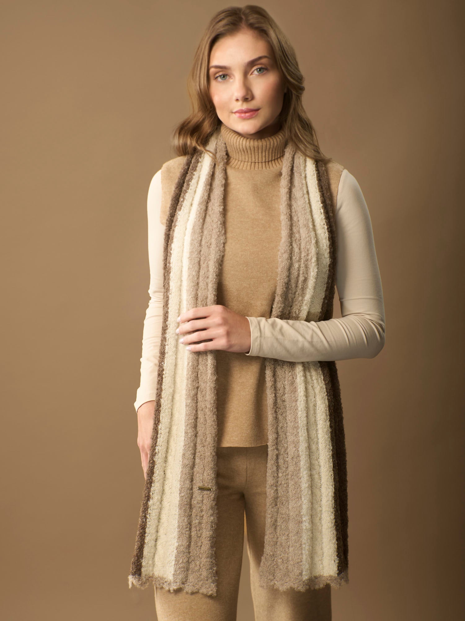 Boucle alpaca scarf | block style alpaca scarf – WUAMAN