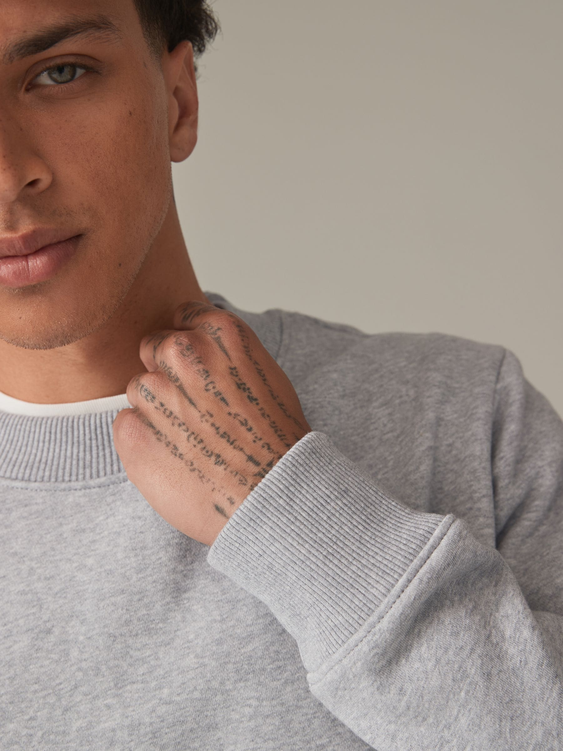 Buy Grey Rich Jersey Crew Sweatshirt from Next Singapore