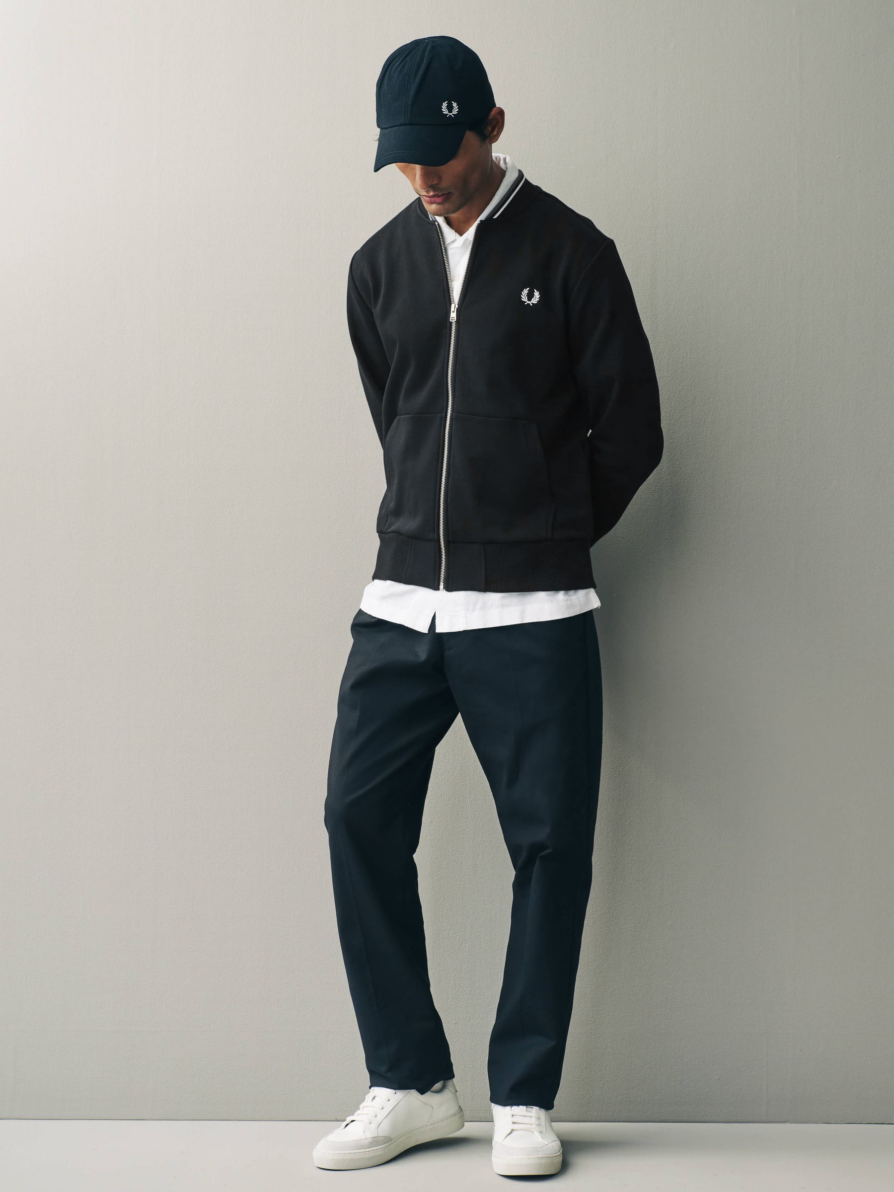Buy Fred Perry Black Zip Up Sweatshirt from Next USA