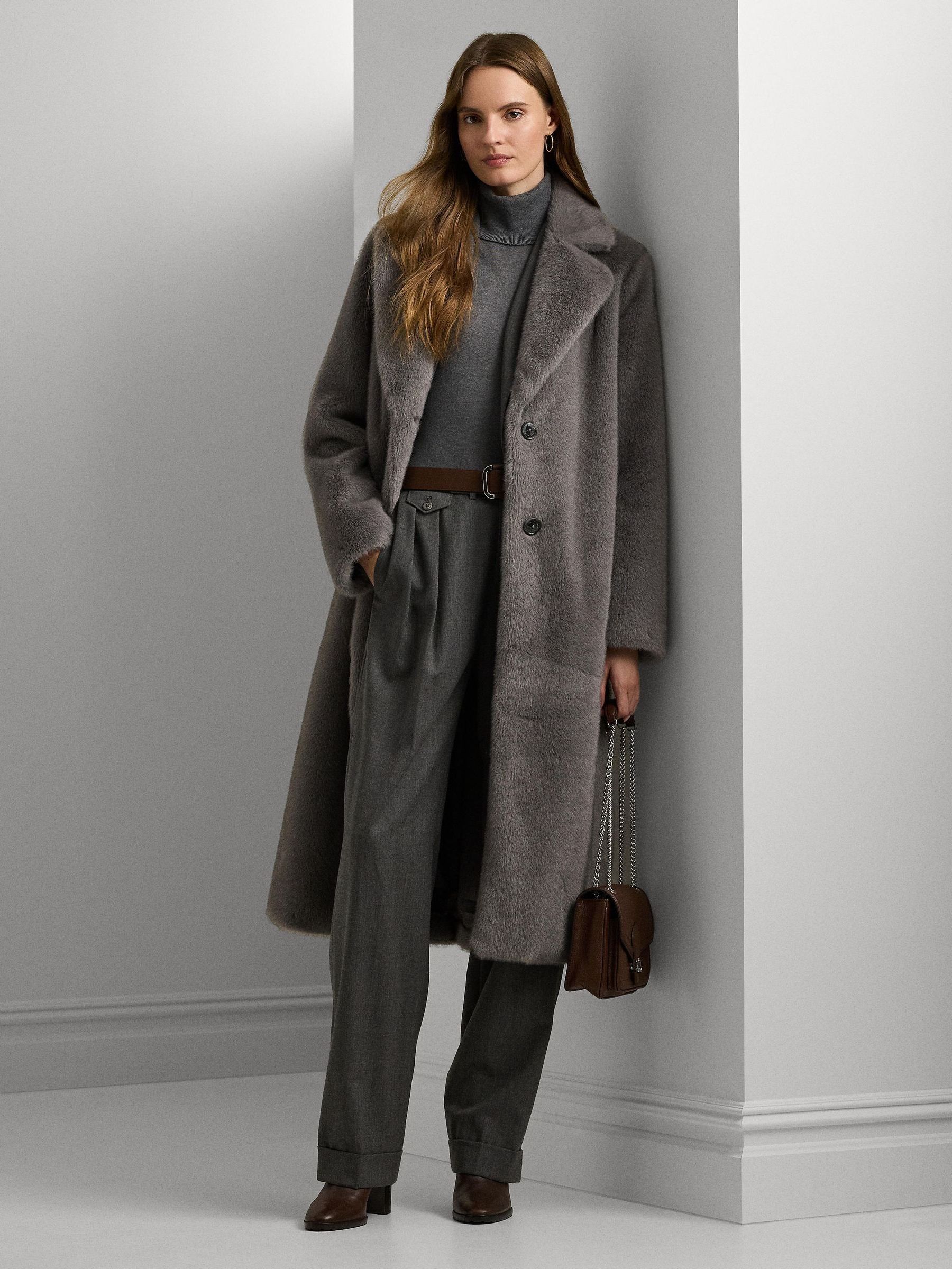 Buy Lauren Ralph Lauren Faux-Fur Long Car Coat from Next Austria