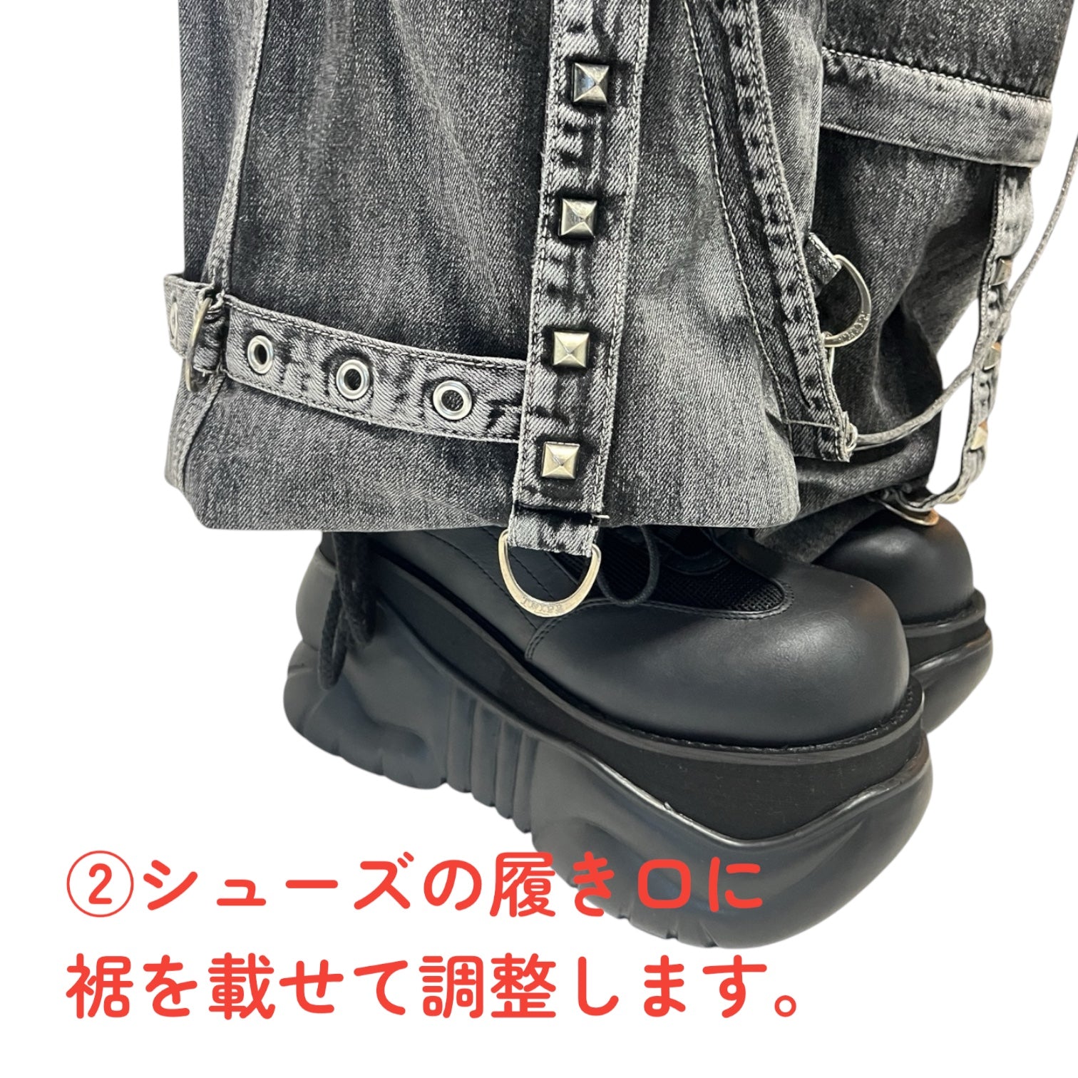TRIPP NYC（トリップニューヨークシティ）//DENIM STRAP PANT BLACK
