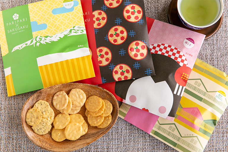 山形直送計画】うす焼き煎り煎餅「PARIPARI×SAKUSAKU」 – 酒田米菓