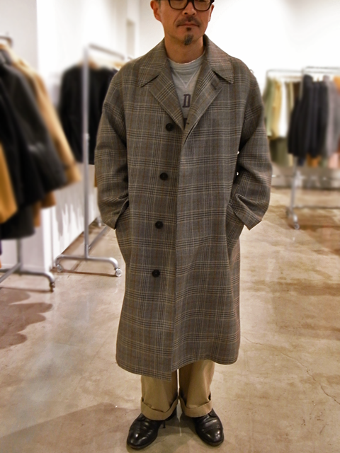 AURALEE Double Face Check Long Coat | 大阪心斎橋のメンズ洋服の