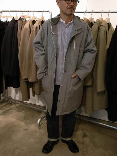 AURALEE Finx Nylon OX Batting Hooded Coat | 大阪心斎橋のメンズ洋服