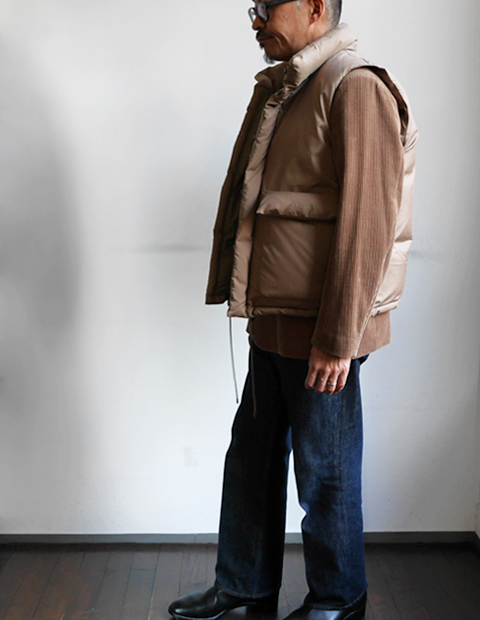 AURALEE Light Finx Polyster Down Vest | 大阪心斎橋のメンズ洋服の