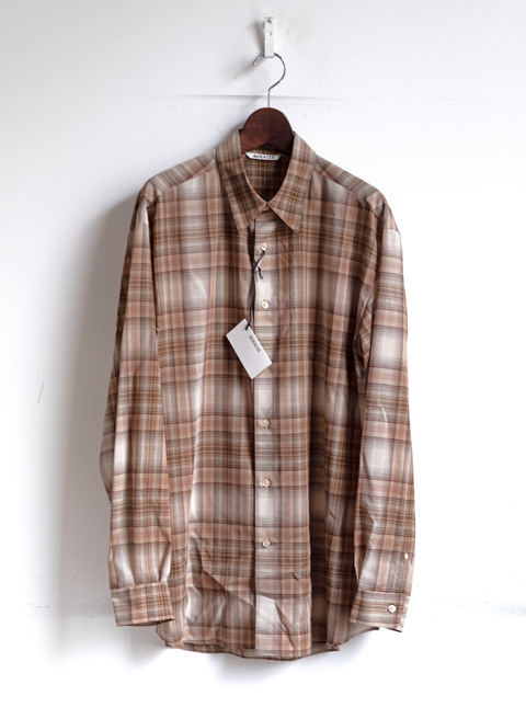 AURALEE Wool Recycled Polyester Cloth Shirts | 大阪心斎橋のメンズ