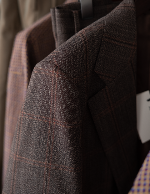 AURALEE Bluefaced Wool Check Jacket & Wide Slacks | 大阪心斎橋の