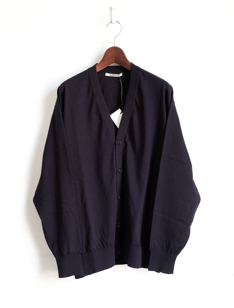 AURALEE Super High Gauge Cotton Knit Cardigan | 大阪心斎橋のメンズ