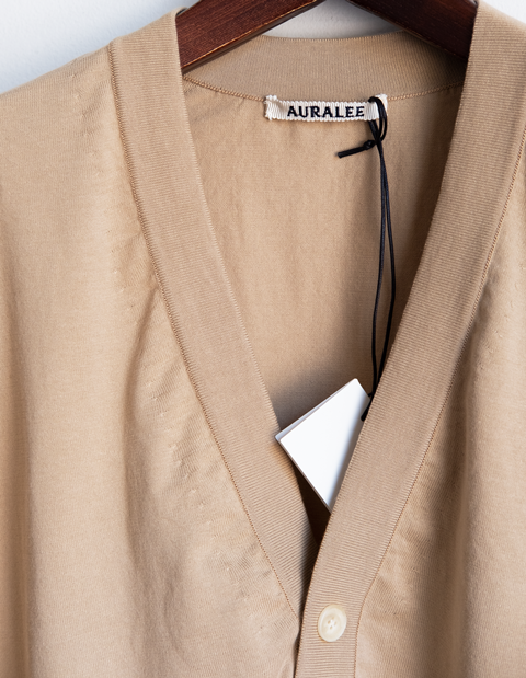 AURALEE Super High Gauge Cotton Knit Cardigan | 大阪心斎橋のメンズ