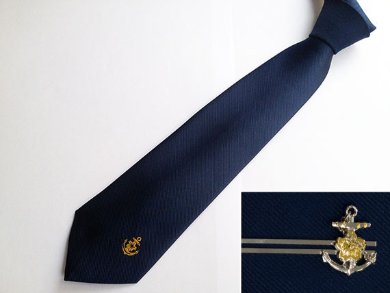 錨デザイン ネクタイ3点セット（絡み桜錨） - 戦艦大和ショップ