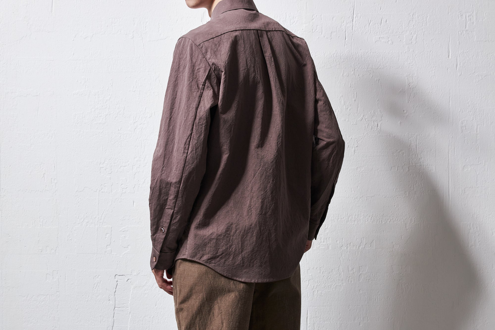 yc41-251 / 塩縮加工コットンリネンシャツ-keshiaka – 山内