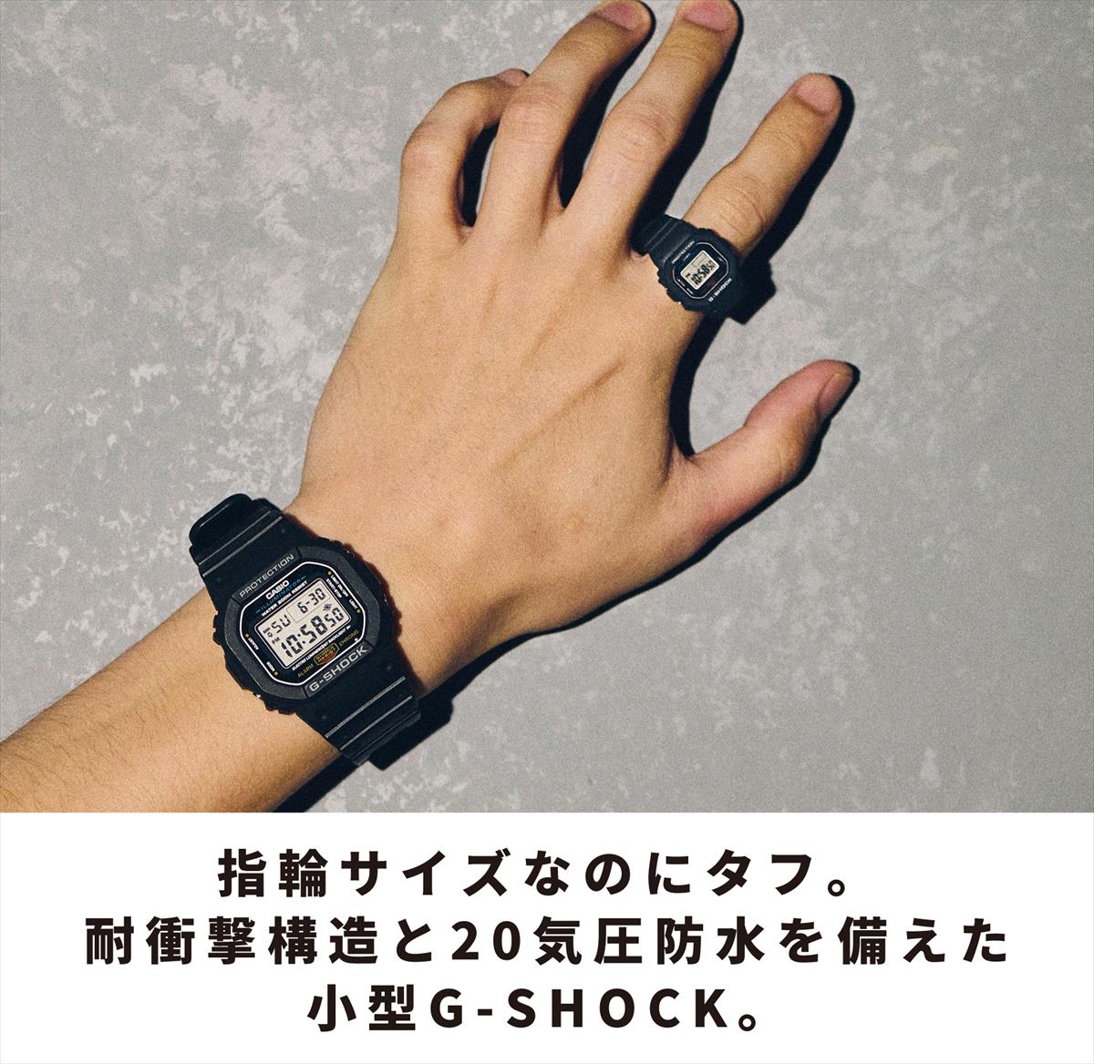 カシオ G-SHOCK nano DWN-5600-1JR 1/10サイズ ミニスクエア 20気圧