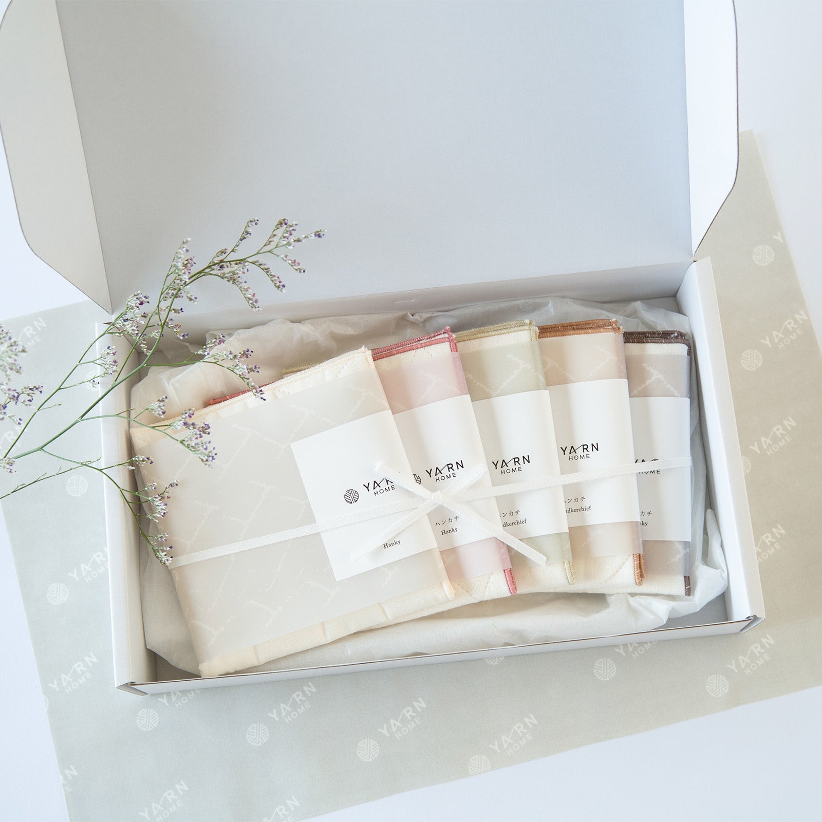 YARN HOME/ギフトボックス/ハンカチ/吸水速乾/ガーゼ/パシーマ/ギフト