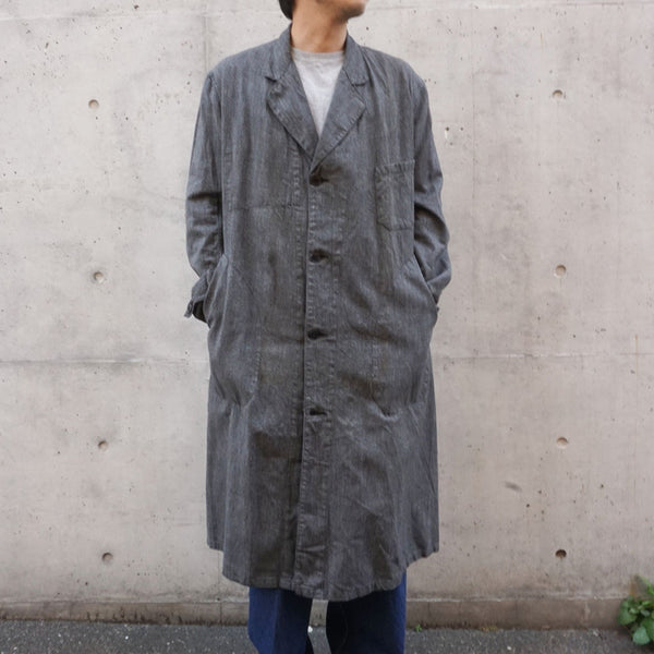 1950's ブラックシャンブレーアトリエコート デッドストック / 横浜の