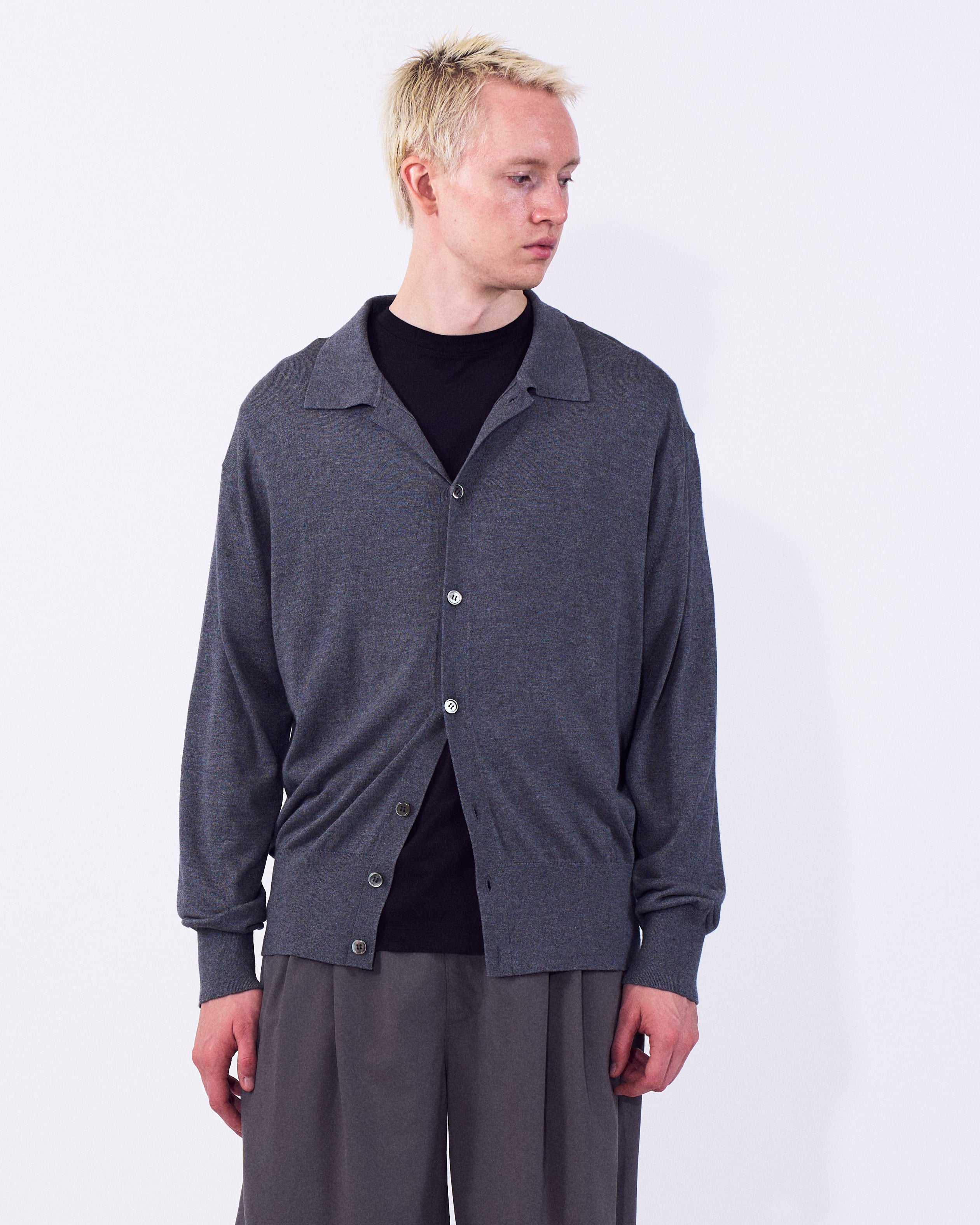 Silk Cashmere Knit Shirt | YOKE Official Website