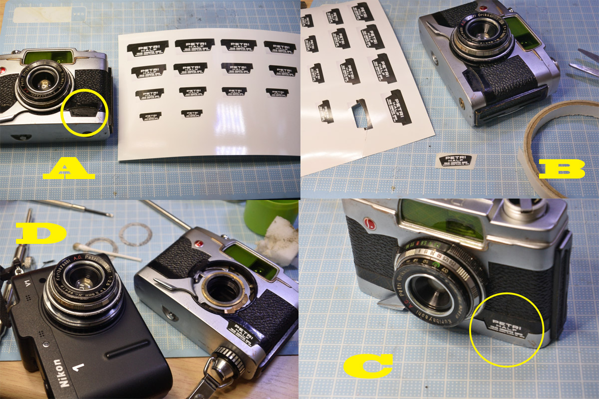 ボロボロのペトリ「ペトリハーフ(PETRI HALF)」を分解・清掃してみまし