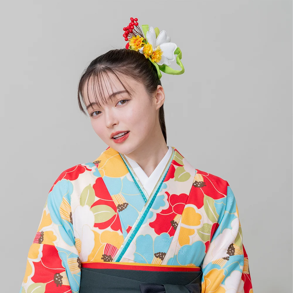 h6526】【レンタル】二尺袖きもの 2点セット (二尺袖 / 長襦袢) 袴