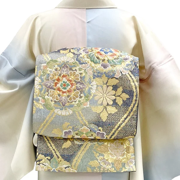 a2211302】訪問着 フルセット 刺繍 京友禅 シルク正絹100％ モダン