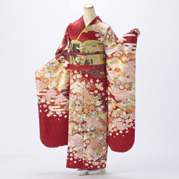 f8022032r2】【レンタル】【成人式】振袖 フルセット Lサイズ 赤