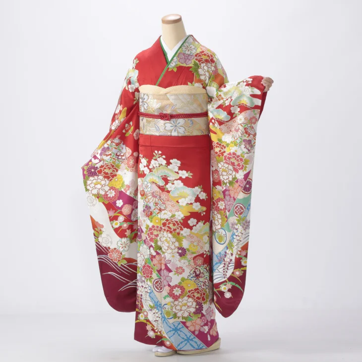 赤/ワインの振袖【販売】｜【公式】京都きもの友禅オンラインストア