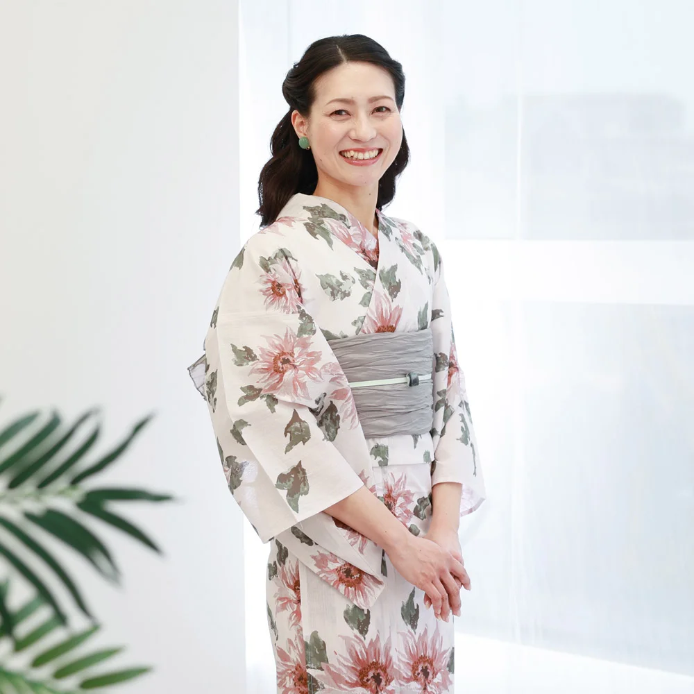 y2412003】浴衣 レディース 兵児帯 2点セット 人気のダリア 花柄