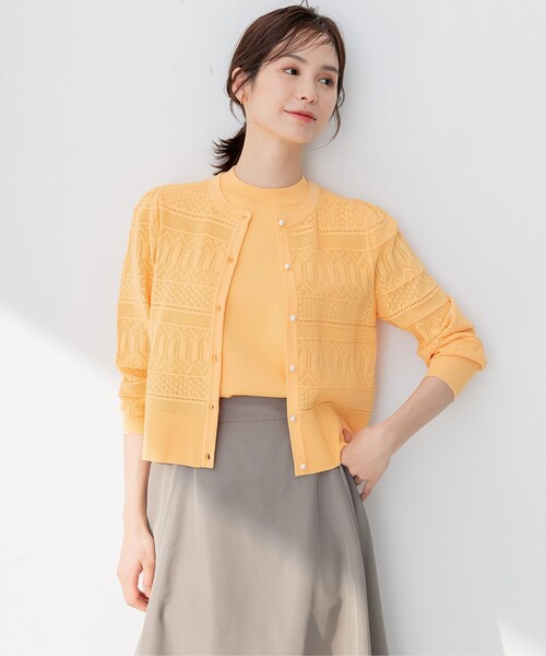 組曲（KUMIKYOKU） アンサンブル 「2SET・WEB限定」編地ニット ツイン