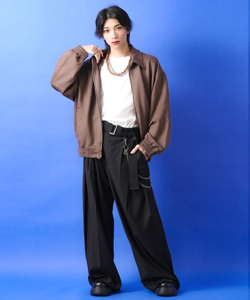 ブルゾン アウター a.p.o.v. スウェードジップアップジャケット メンズ