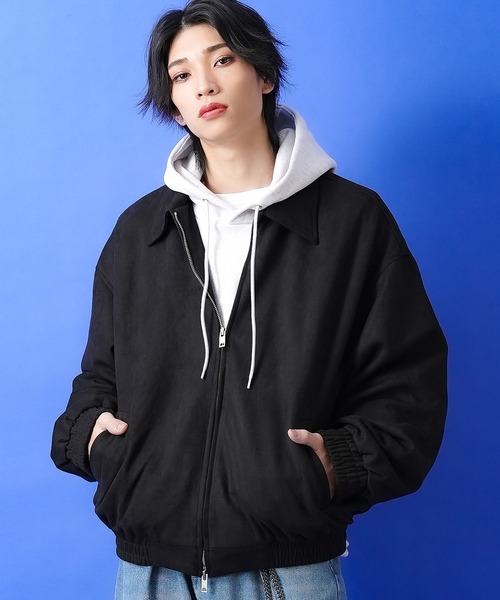 ブルゾン アウター a.p.o.v. スウェードジップアップジャケット メンズ
