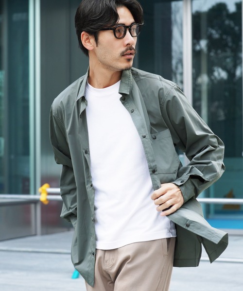 JIGGYS SHOP（ジギーズショップ） シャツ ポリエステルタフタ スナップ