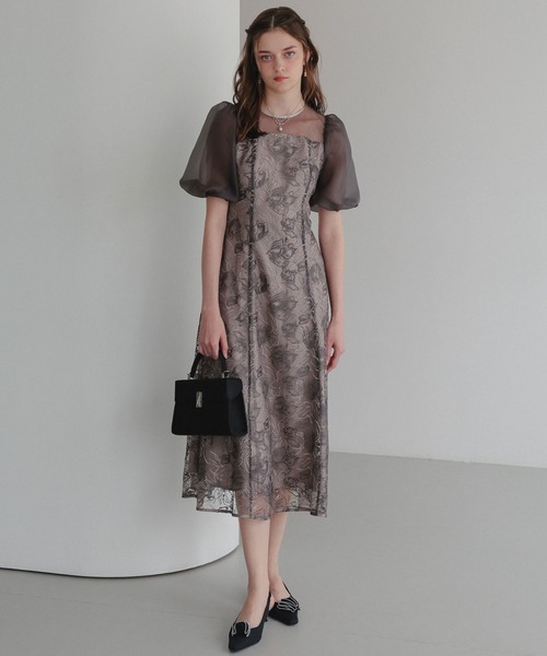 Dorry Doll（ドリードール） ドレス ニュアンスフラワーレースドレス