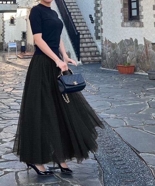 スカート ドットチュール ボリュームスカート : ZOZOTOWN Yahoo!店