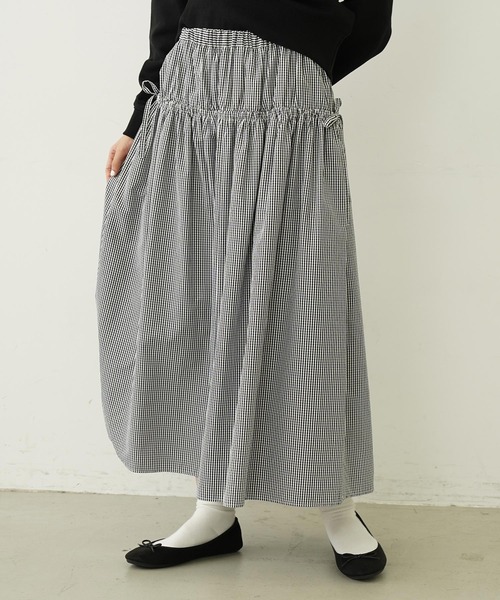 MILKFED.（ミルクフェド） スカート GINGHAM CHECK VOLUME SKIRT
