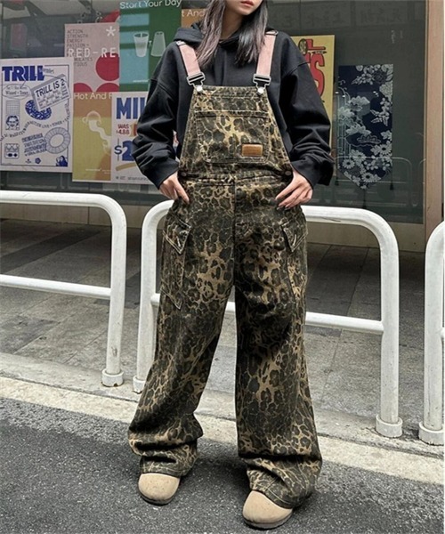 Dream garden（ドリームガーデン） サロペット オーバーオール ヒョウ