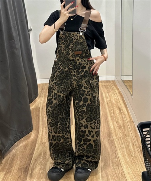 Dream garden（ドリームガーデン） サロペット オーバーオール ヒョウ