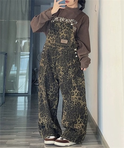 Dream garden（ドリームガーデン） サロペット オーバーオール ヒョウ