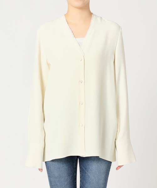 plage（プラージュ） ブラウス シャツ 「追加」R'IAM ノーカラーシャツ