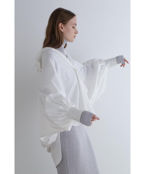 LE PHIL（ル フィル） ブラウス シャツ SOLOTEXブロードバックギャザー