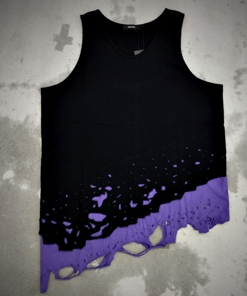 NOVESSEL タンクトップ A'GEM/9 × .kom「NOVESSEL/ノベセル」ダメージ