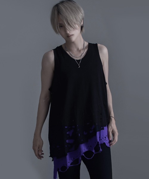 NOVESSEL タンクトップ A'GEM/9 × .kom「NOVESSEL/ノベセル」ダメージ