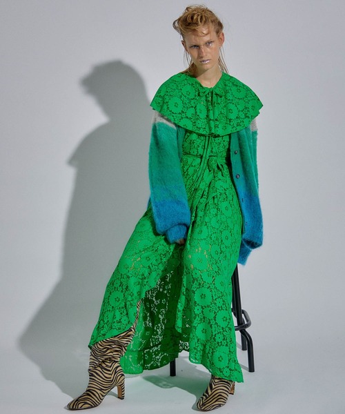 MAISON SPECIAL（メゾンスペシャル） ニットカーディガン M グリーン