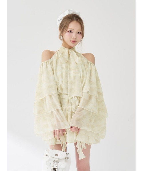 Darich（ダーリッチ） ワンピース トワルドジュイシフォンフリルミニ