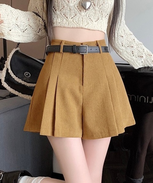 LADY LIKE（レディライク） パンツ コーデュロイプリーツキュロット